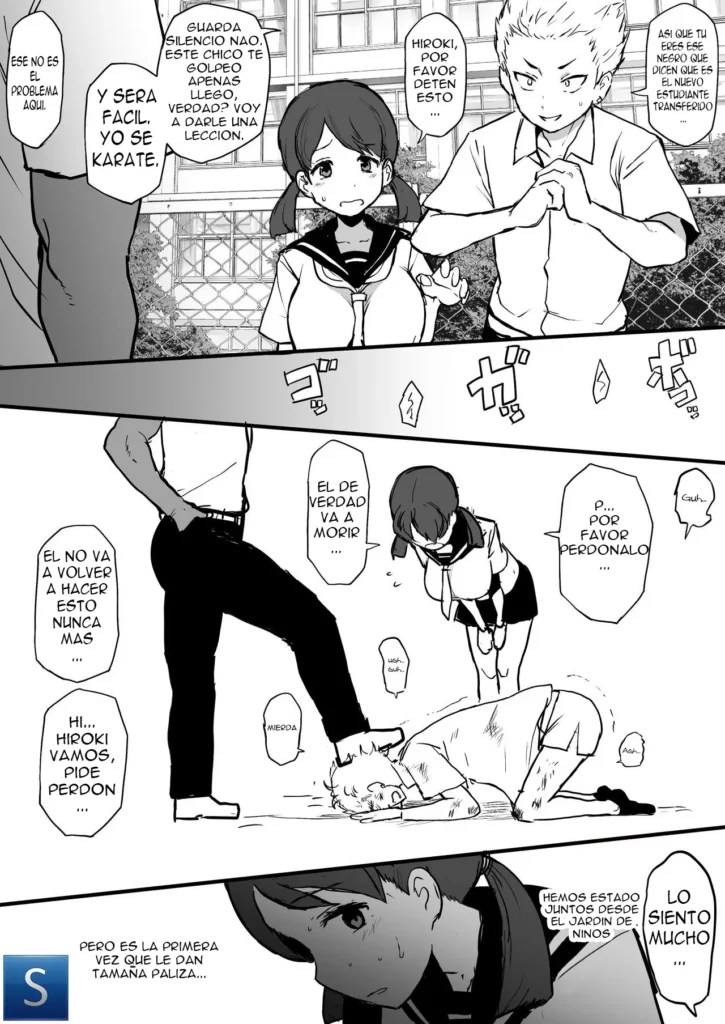 4P Manga Kokujin no Tenkousei ni Osananajimi o NTR ru