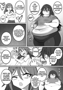 A fat older sister on a diet and a younger sister who awakens to fattening