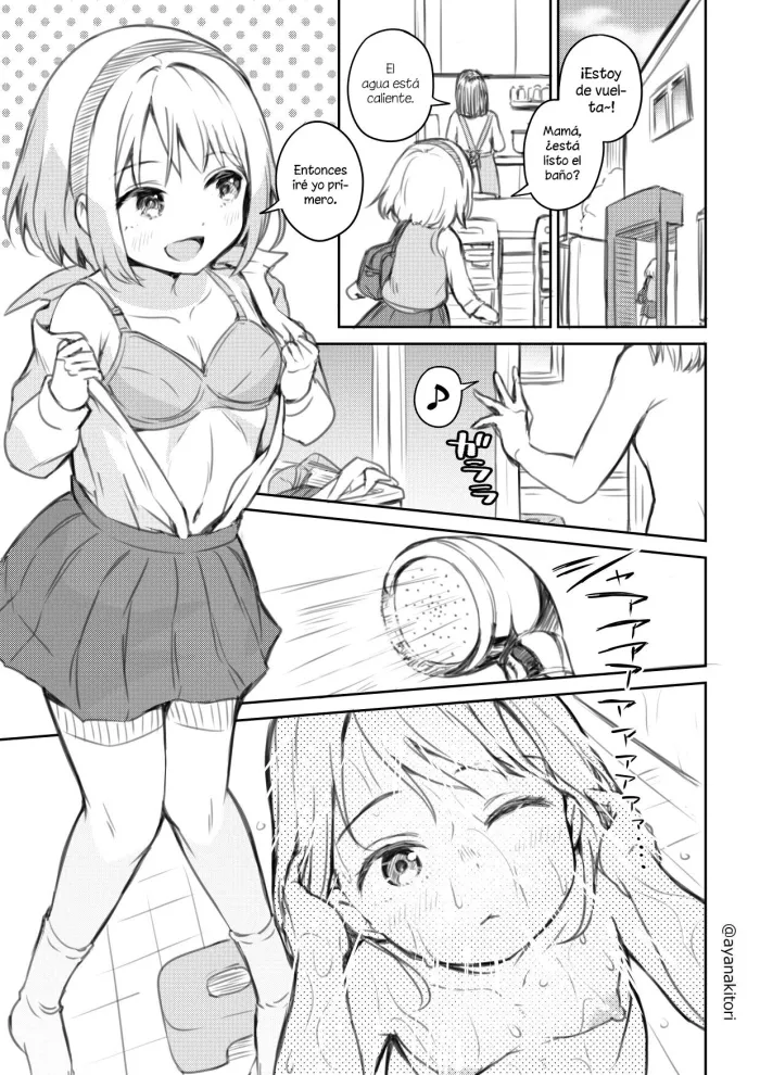 [Ayanakitori] Futanari-chan ga Ofuro de Hitori H suru dake [Spanish] [NOBODY]
