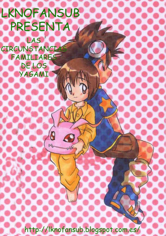 [Bikkuri Gyouten (Umino Dozaemon, Watanabe Sumiko)] Yagamikunchi no Katei no Jijyou | Las circunstancias Familiares de los Yagami (Digimon Adventure) [Spanish] [LKNOFansub]