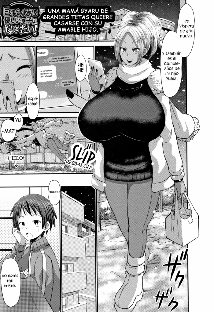 [Bu-chan] Kyonyuu Gal Mama wa Yasashii Musuko ni Totsugitai! | A Big Titted Gyaru Mom Wants to Marry her Kind Son (Kasshoku Hiwai Nyuujo) [Spanish]