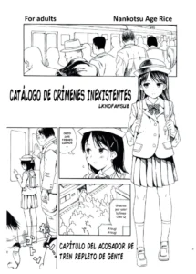 (C91) [Nankotsu Age Rice (kyo1)] Shin Hijitsuzai Hanzai Mokuroku Mansai Zairaisen Chikan Densha Hen | Catálogo de crímenes inexistentes capítulo del acosador de tren repleto de gente [Spanish] [LKNOFansub]
