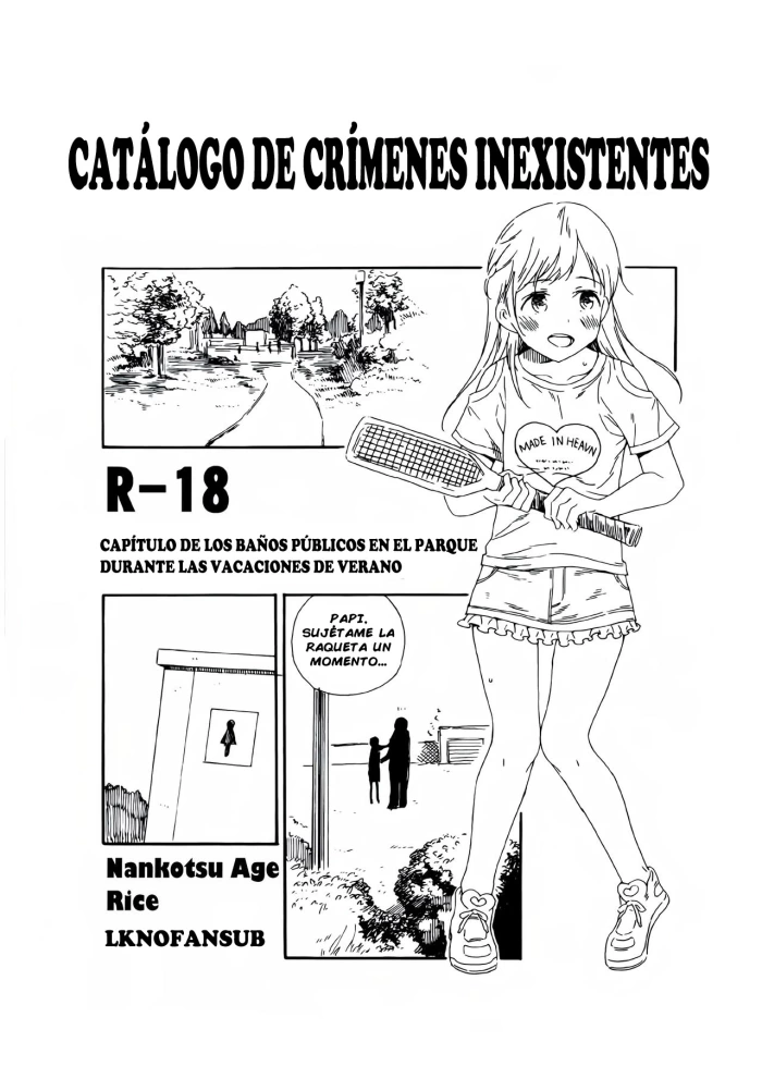 (C92) [Nankotsu Age Rice (kyo1)] Hijitsuzai Hanzai Mokuroku Natsuyasumi no Kouen Koushuu Benjo Hen | Catálogo de Crímenes Inexistentes [Spanish] [LKNOFansub]