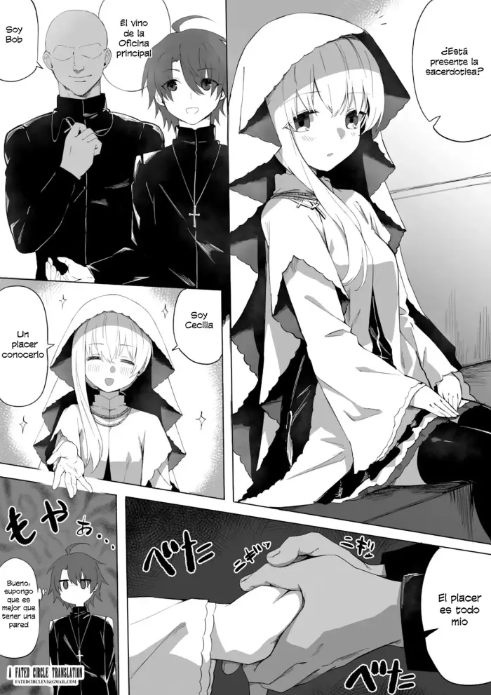 [Chiizu Ore] Seijo-sama ga Netorarete Nichijou-teki ni Hoka no Otoko to Sex Shite Shimau｜La Santa hizo NTR y termina teniendo sexo con otro hombre a diario (Shiro Seijo to Kuro Bokushi) [Spanish] [Cathal y sus panas]