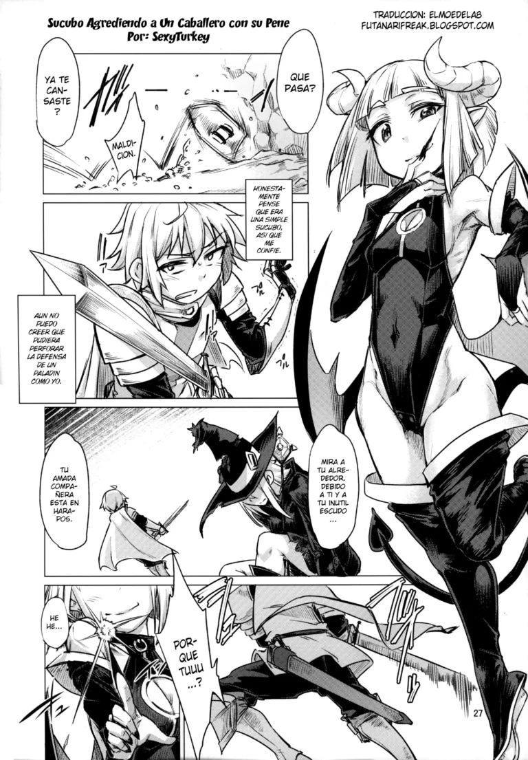 Chinchin Succubus ga Kishi Ketsu o Ijiru Yatsu | Sucubo Agrediendo a Un Caballero con su Pene