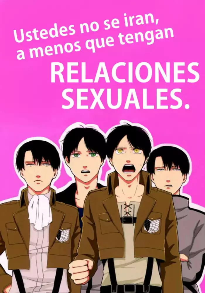 (Dai 5 Kai Hekigai Chousa Haku) [GD (Fushiki)] Sex Shinai to Deraremasen | “Ustedes no se irán, a menos que tengan RELACIONES SEXUALES.” (Shingeki no Kyojin) [Spanish] [Nico~]