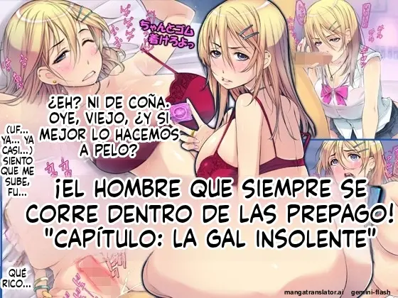 Enkou JK ni Zettai Nakadashi Suru Man Namaiki Batoukei Gal Hen (Spanish) MTL