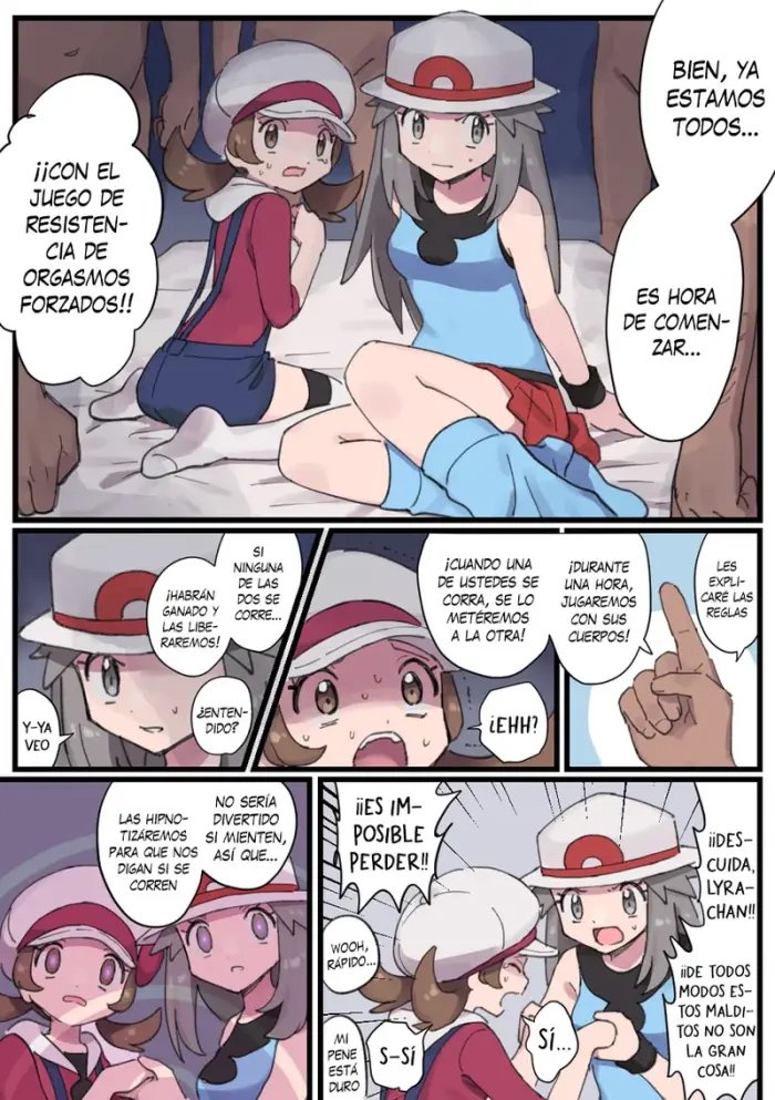 [Enoki] Juego de resistencia con Leaf y Lyra (Pokémon Masters EX) [Español] [Traducciones necesarias]