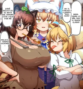 Futanari Ran-sama ga Gesen na Kitsune to Choushi Notteru Tanuki ni Shasei Shimakuru | Futanari Ran-sama se corre sin parar sobre una zorra despreciable y una tanuki engreída