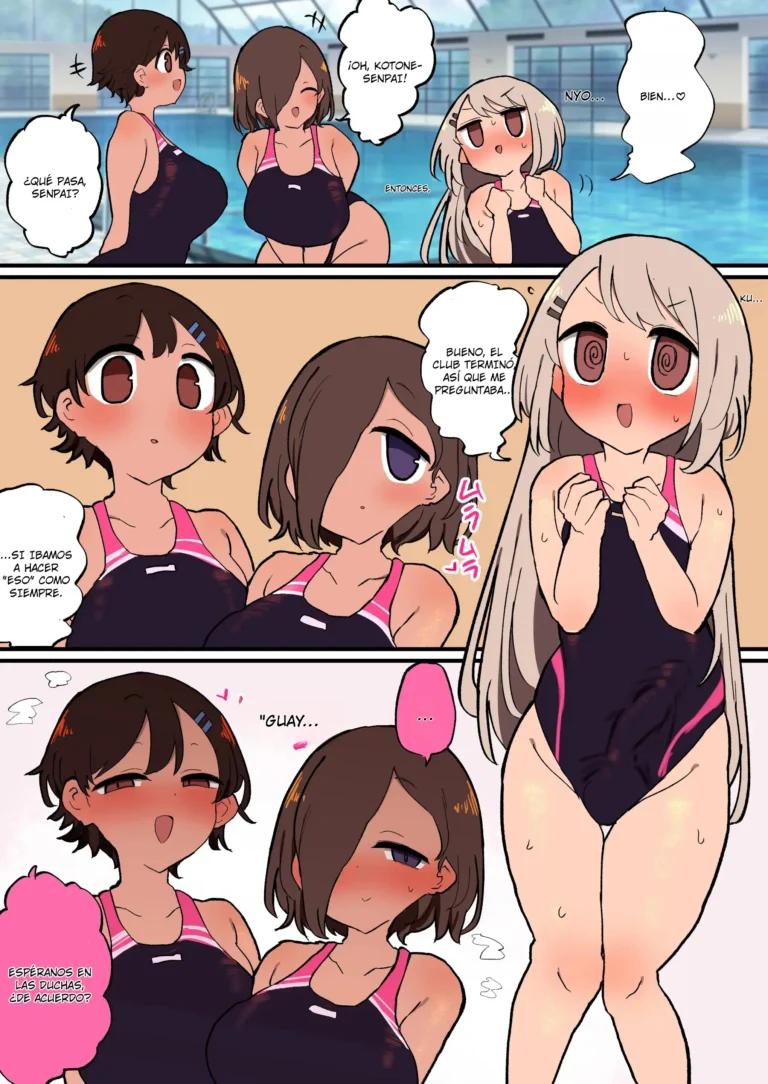 Futanari Suieibu-chan Wa Buchou Kengen de Mainichi Haremu Osettaishitemoraemasu｜Con la Autoridad de la Presidenta Futanari, Todas las Miembros del Club de Natación Entrenan a Diario como su Harem Exclusivo