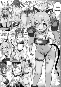 [Fuzume] Neko Lingerie Mahiro-chan o Shiboritoru Imouto no Mihari-chan (Onii-chan wa Oshimai!) [Spanish]