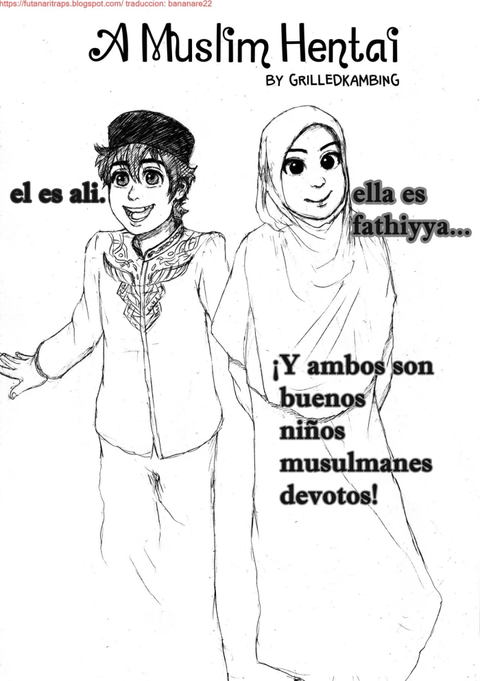 [Grilled Kambing] Kartun Islami: Sebuah hentai futanari pegging [Spanish] [Bananare22]