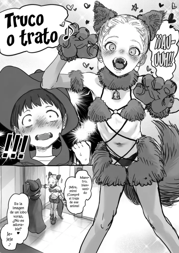 [Haguhagu] Manadeshi to Halloween｜Halloween con Mi Amada Discípula [Spanish] [Hs enfermos]