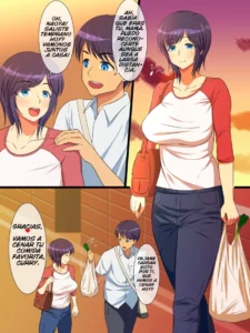 [Haruharutei] Hahabote! Dougan Kyonyuu Okaasan ga Musuko ni Haramasarete Shiawase ni Naru Hanashi [Spanish] {Brad33}
