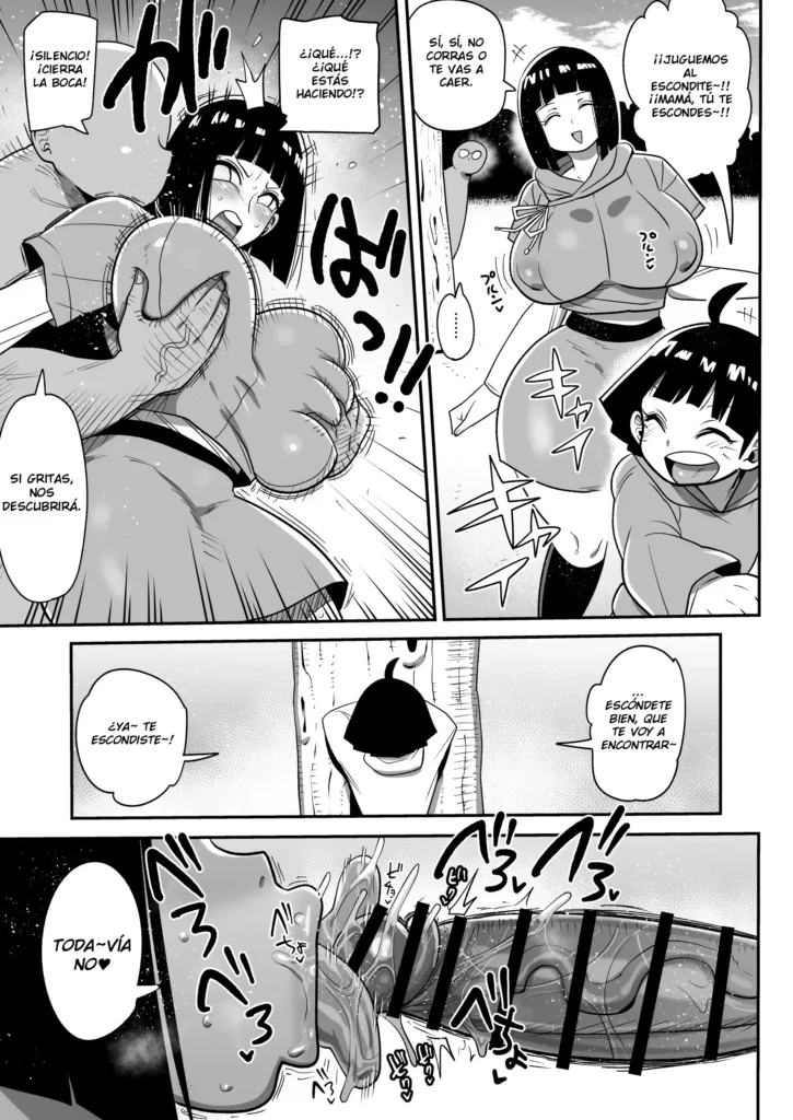 Hinata to himawari to kakurenbo to ojisan | Hinata y Himawari jugando a las escondidas con un señor