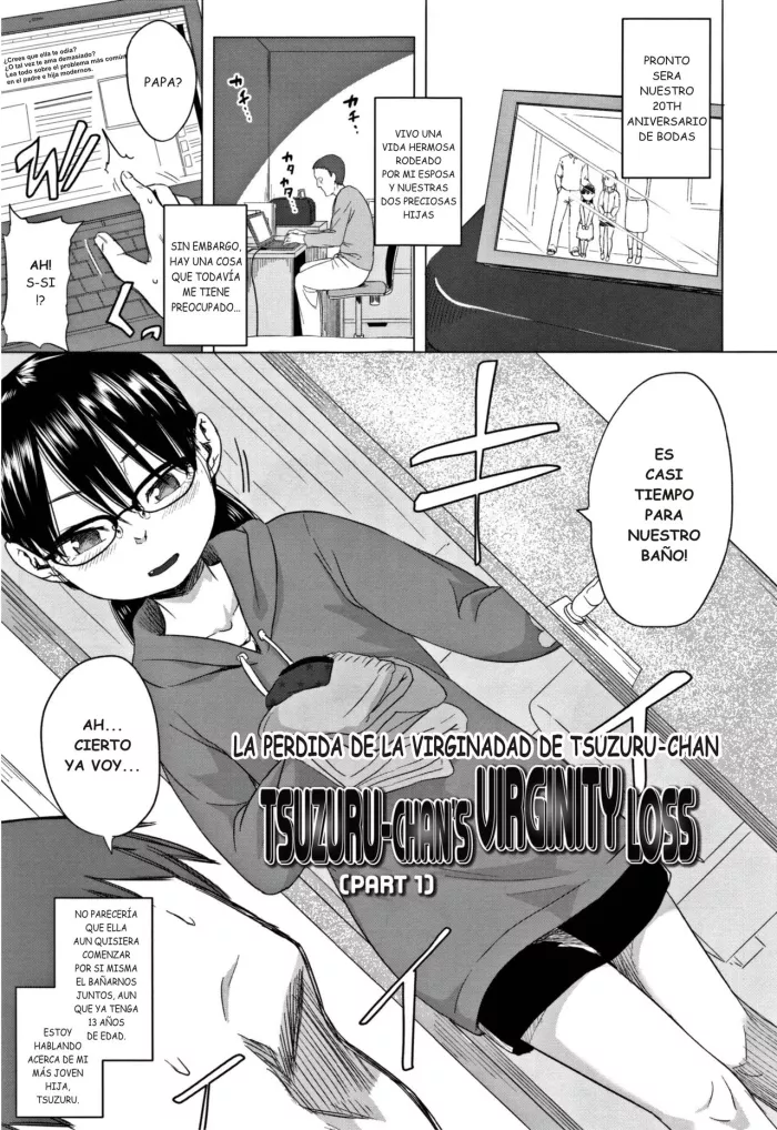 [Holiday Yasumi] Tsuzuru-chan no Shojo Soushitsu Zenpen | LA PERDIDA DE LA VIRGINIDAD DE TSUZURU-CHAN PARTE 1 (Watashi-tachi no Seiai Hakusho) [Spanish] [death mask]