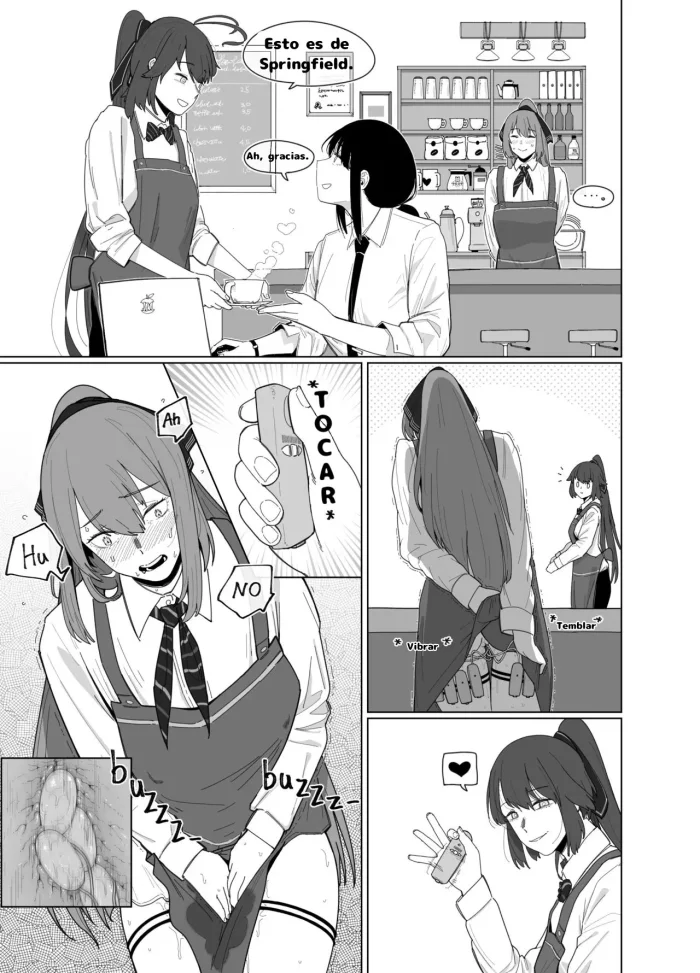 [HUQU] Cafe Part-Time M14 (Girls’ Frontline) [Spanish] [Yuri]
