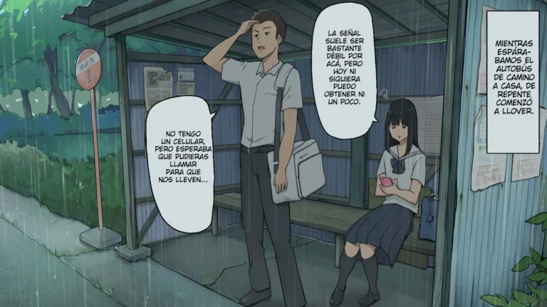 Inaka no Bus-tei nite Tougekou de Itsumo Issho ni Naru Kouhai Joshi to Amayadori, Ame de Shittori to Shita Funiki no Naka de Jou o Kawasu