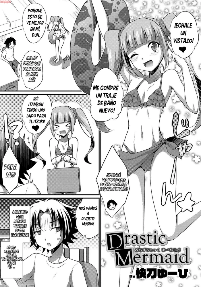 [Kaitou Yuuhi] Drastic Mermaid (Otokonoko HEAVEN Vol. 47) [Spanish] [Bananare22] [Digital]