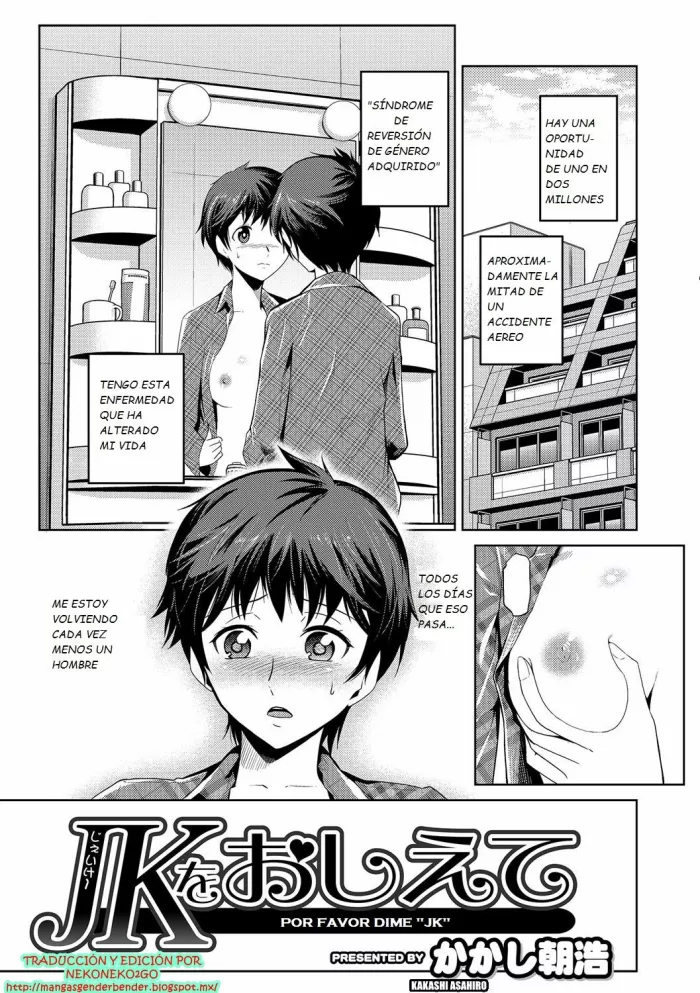 [Kakashi Asahiro] JK o Oshiete – Please tell me “JK” (Nyotaika! Monogatari) [Spanish] [nekoneko2go] [Digital]