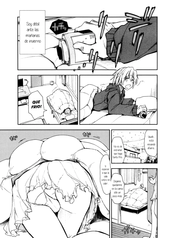 [Kamino Ryu-ya] Tsumetai Asa x Atatakai Futon (COMIC Penguin Club Sanzokuban 2012-02) [Spanish] [XHentai95]