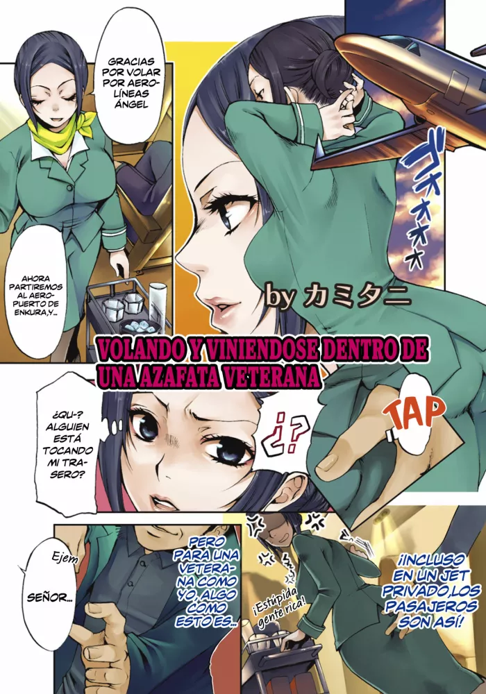 [Kamitani] Veteran Ste to Iku Chitsudashi Flight | Volando y viniendose dentro de una azafata veterana (ANGEL Club 2011-06) [Spanish] [Nightow]
