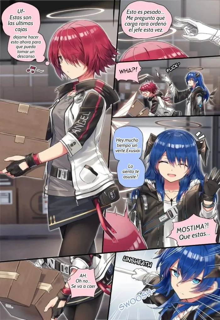 [kataokasan] Mostima x Exusiai x Texas (Arknights) [Spanish]