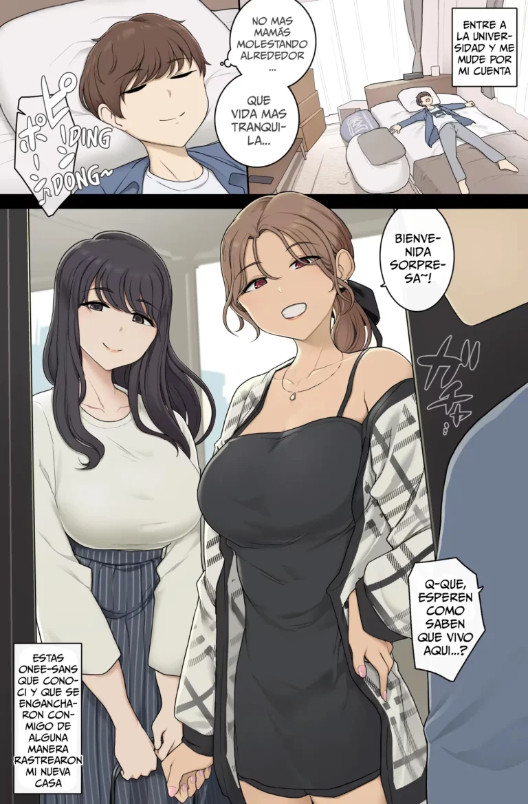Keitai Choushin Onee-san-tachi ni Shinkyo o Yaribeya ni Sareru Hanashi | Unas Onee-sans Altas y Tetonas Transformaron mi Nueva Casa en un Calabozo Sexual