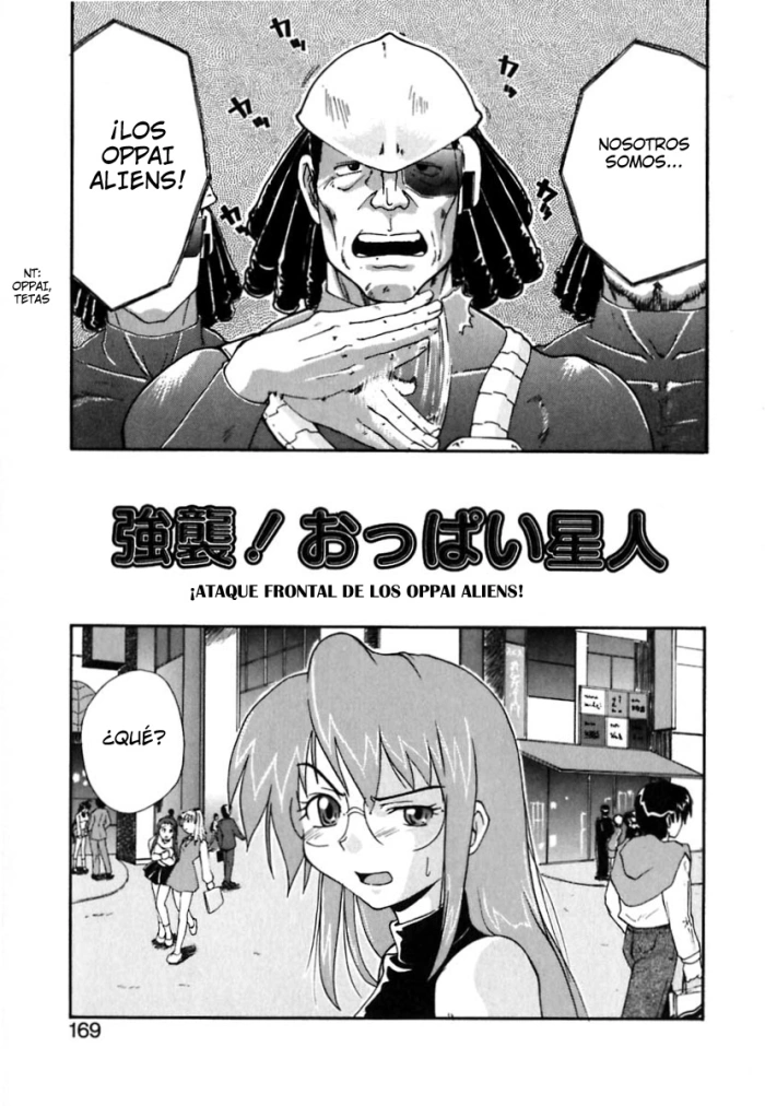 [Kikkawa Kabao] Kyoushuu! Oppai Seijin | Ataque frontal de los Oppai Aliens [Spanish] {JDS}