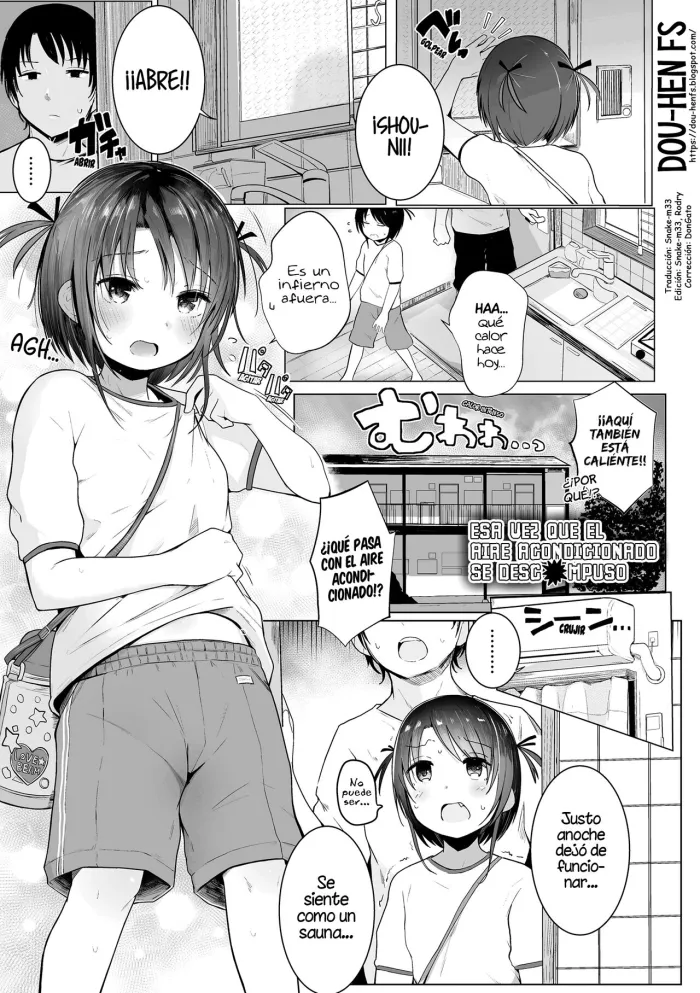 [Kinomoto Anzu] Kura ga kowareta! | Esa vez que el aire acondicionado se descompuso (Chiisana Karada no Dakigokochi) [Spanish] [Dou-Hen FS]