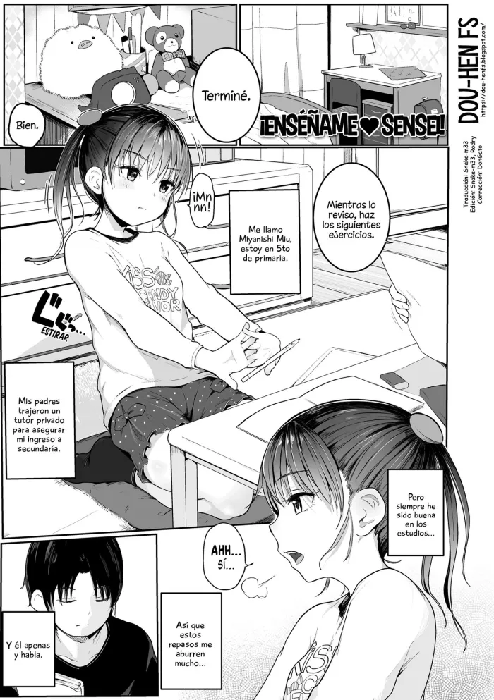 [Kinomoto Anzu] Oshiete❤Sensei! | ¡Enséñame❤Sensei! (Chiisana Karada no Dakigokochi) [Spanish] [Dou-Hen FS] [Digital]