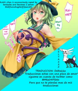 Koishi-chan is unconsciously raped by tentacles and becomes a semen blob