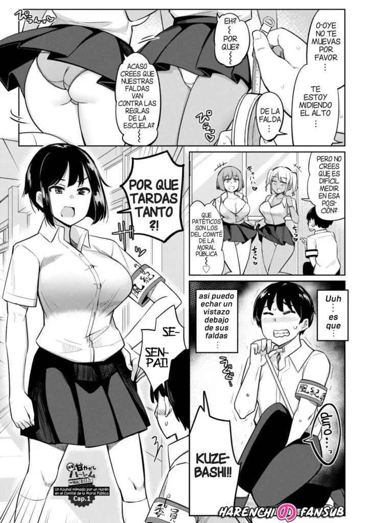Kouhai Amayakashi Harem in Fuuki Iinkai Ch. 1 | Un Kouhai mimado por un Haren en el Comite de la Moral Publica