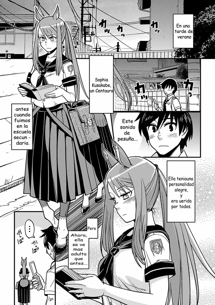 [Kuroshiki] Ja Ja Uma Sailor Fuku | Wild Horse In A School Uniform (Bessatsu Comic Unreal Monster Musume Paradise Vol. 2) [Spanish] [Zerbi] [Digital]