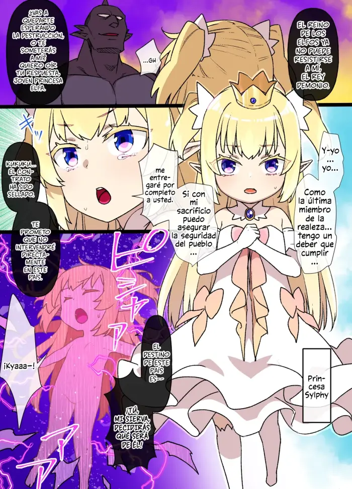 [Kusayarou] Erufu no oujo to maou no keiyaku [Spanish]