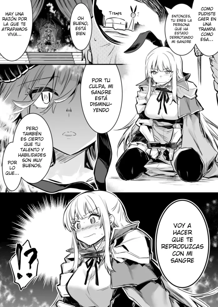 [Lefthand] Mazoku ni Toraerare Ochinchin o Hayasarete Konwaku suru ga Me no Mae no Samazama na Mazoku no Nyotai ni Koufun shite shimai, Gyaku Rape sareru you na Katachi de Kawarugawaru Majiwatte shimau Boukensha-chan [Spanish] [Ran-Tradu]