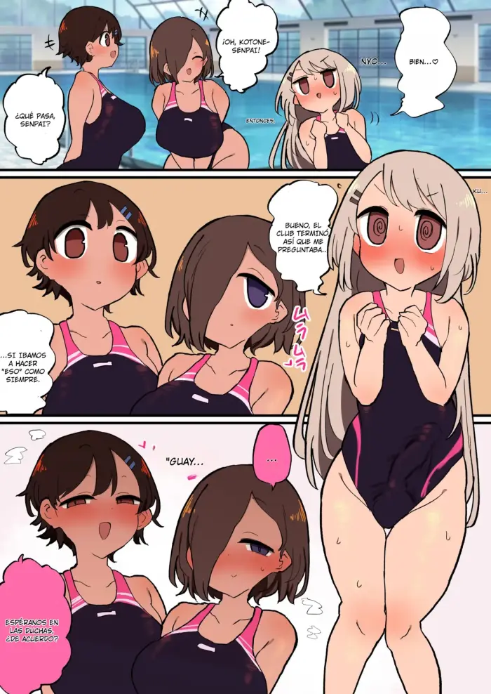 [Momomo] Futanari Suieibu-chan Wa Buchou Kengen de Mainichi Haremu Osettaishitemoraemasu｜Con la Autoridad de la Presidenta Futanari, Todas las Miembros del Club de Natación Entrenan a Diario como su Harem Exclusivo {Spanish} {EbisuTraslade – Winder}