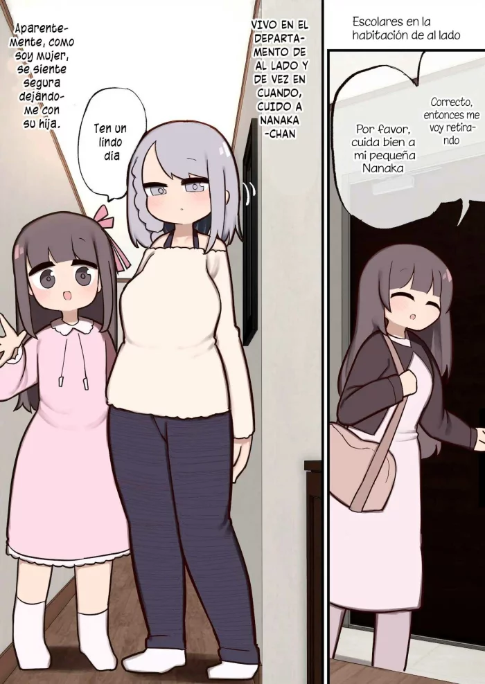 [Momomo] Tonari no heya no ko to orushuban [Spanish] [gruposkyhentai]