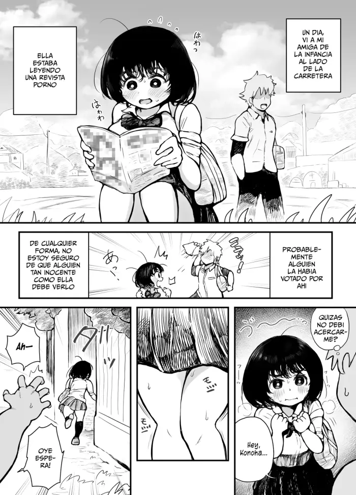[Muigyuu] Erohon de Hatsujou Shichatta Osananajimi｜Mi amiga de la infancia se emociona por una revista para adultos [Spanish] [Me Banearon x P3NDEJ0]