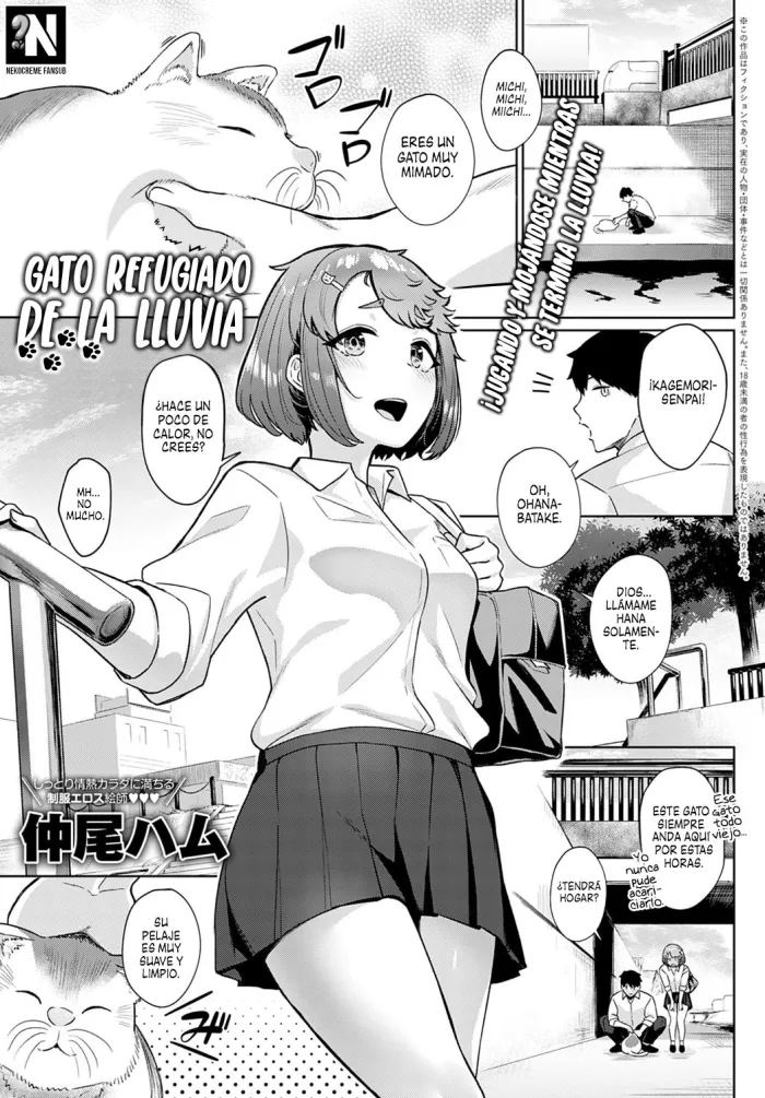 [Nakao Ham] Neko nochi Amayadori | Gato Refugiado de la Lluvia (COMIC Anthurium 2021-04) [Spanish] [NekoCreme] [Digital]