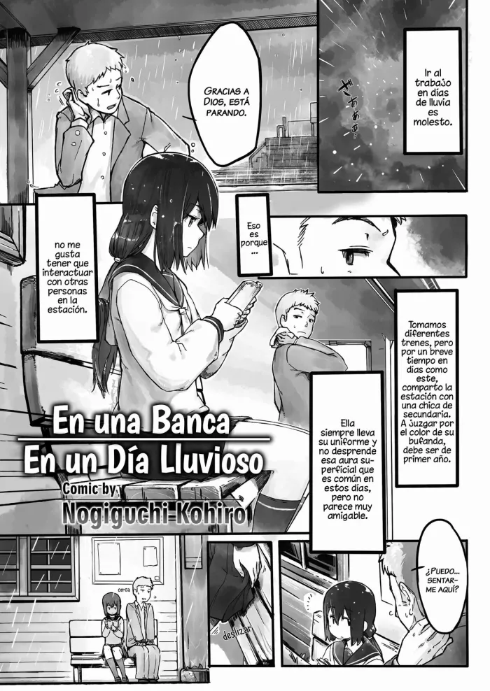 [Nogiguchi Kohiro] Ame no Hi no Nagaisu de | On a Bench, On a Rainy Day (COMIC LO 2018-10) [Spanish] [Mely Scans]