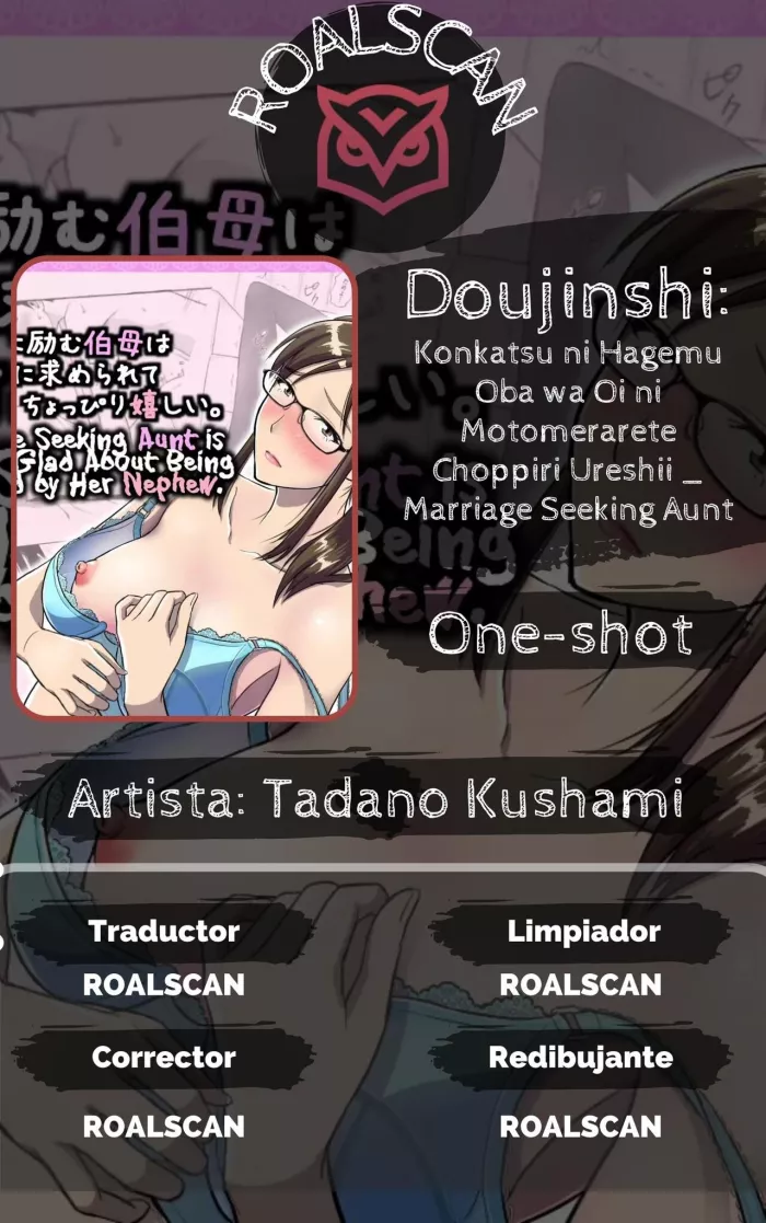 [Ochikochitei (Tadano Kushami)] Konkatsu ni Hagemu Oba wa Oi ni Motomerarete Choppiri Ureshii. [Spanish] [Roal Scan]