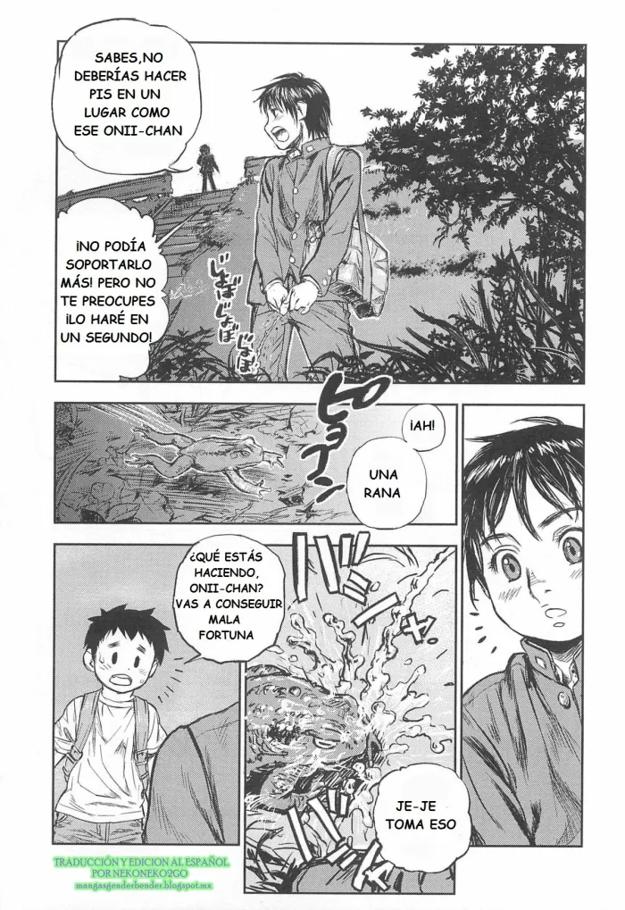 [Ohba Yohkyoh] Kaeru no Tsura ni…. | en la cara de una rana… (Nyotaika! Paradise 03) [Spanish] [nekoneko2go]