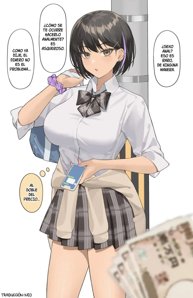 Okane ni Yuuwaku Sarete Hajimete Anal Sex wo Suru no Ko | La primera vez que una joven practica sexo anal, tentada por el dinero (decensored)