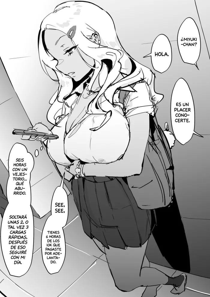 [Poriuretan] Oshikake Gyaru A | Gyaru A Plantada [Spanish] [Decensored]