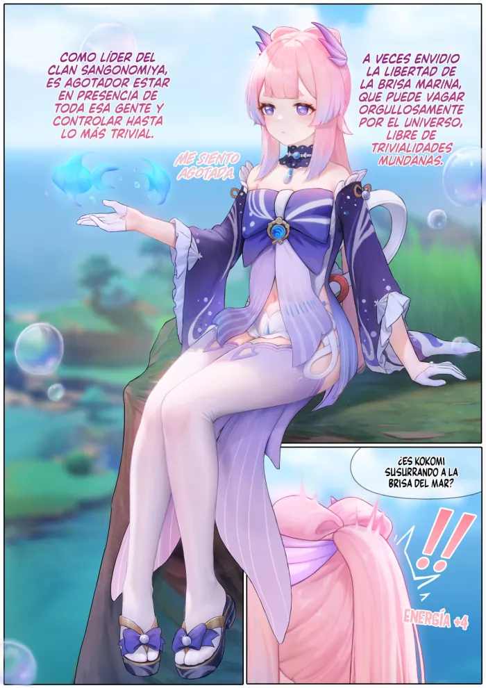 [Reikoku na Haizara] Kokomi Nerviosa (Genshin Impact) [Spanish] [Rakuen Translations]