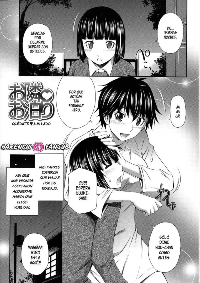 [Sabashi Renya] Otonari Otomari | Quédate a mi lado (Gokubuto Insert) [Spanish] [Harenchi no Fansub] [Decensored]