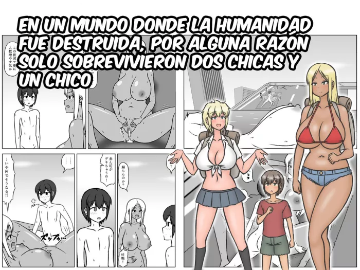 [(sato→ siruto→)Sato] Jinrui ga Metsubou shite, Naze ka Gal to Shota dake ga Ikinokotta Sekai [Spanish] [Hellsing Scans]
