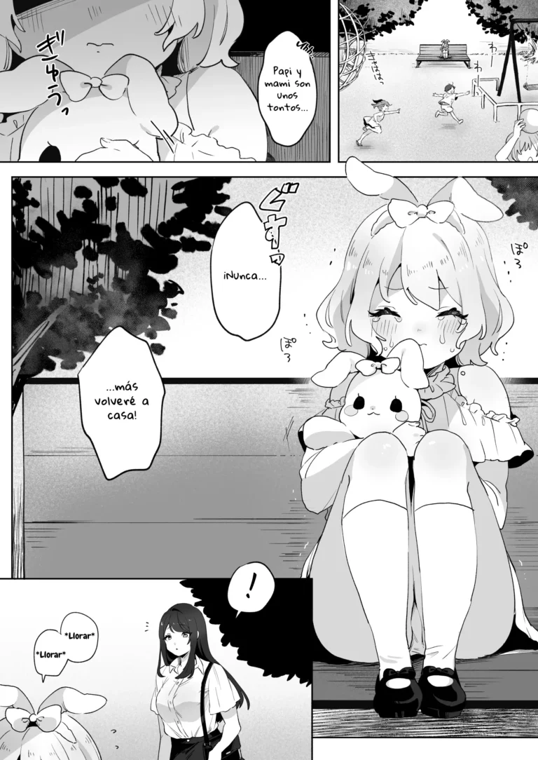 skeb Yuri Ecchi Manga | La Loli Fugitiva y la Onee-san Futanari