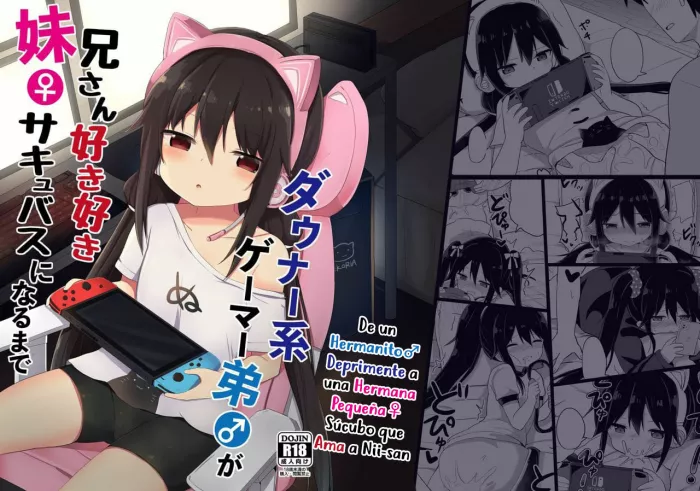 [Story Circle (Tonari)] Downer-kei Gamer Otouto ga Nii-san Sukisuki Imouto Succubus ni Naru made | From a Downer Gamer Little Brother♂ to a Little Sister♀ Succubus Who Loves Nii-san [Spanish] [Digital]